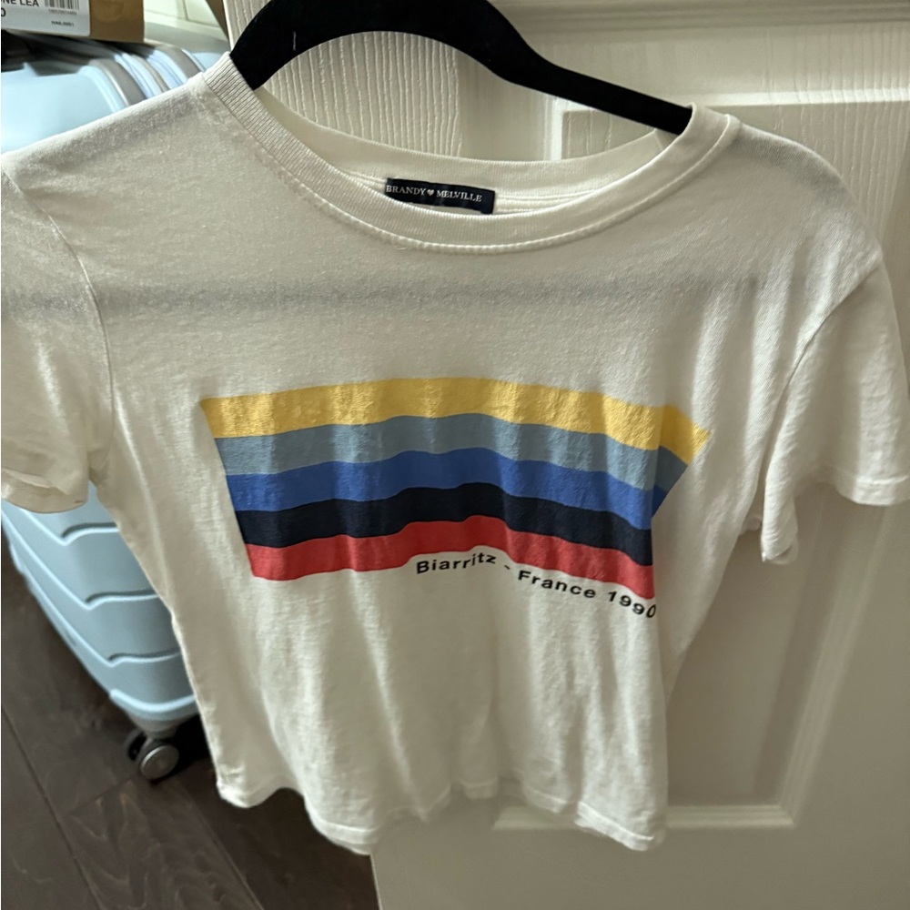 Brandy Melville White Graphic Tee